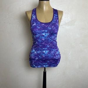 GAIAM Yoga Athletic Top Purple Extra Small Removable Pads